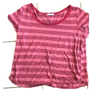 Stripped maroon top ❤️